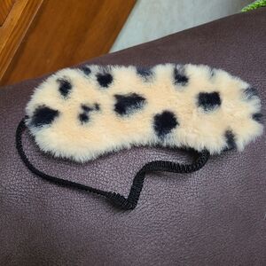 🆕️Leopard Sleep Eye Mask Fuzzy Faux Fur Sleep Blinder Mask